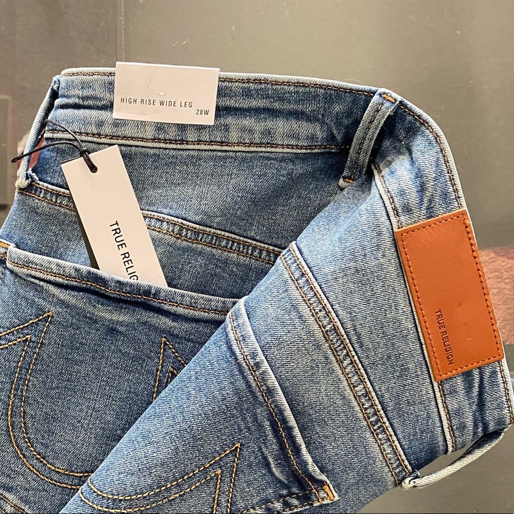 NWT True Religion High Rise, Wide Leg Jeans 28/6 - Picture 11 of 16